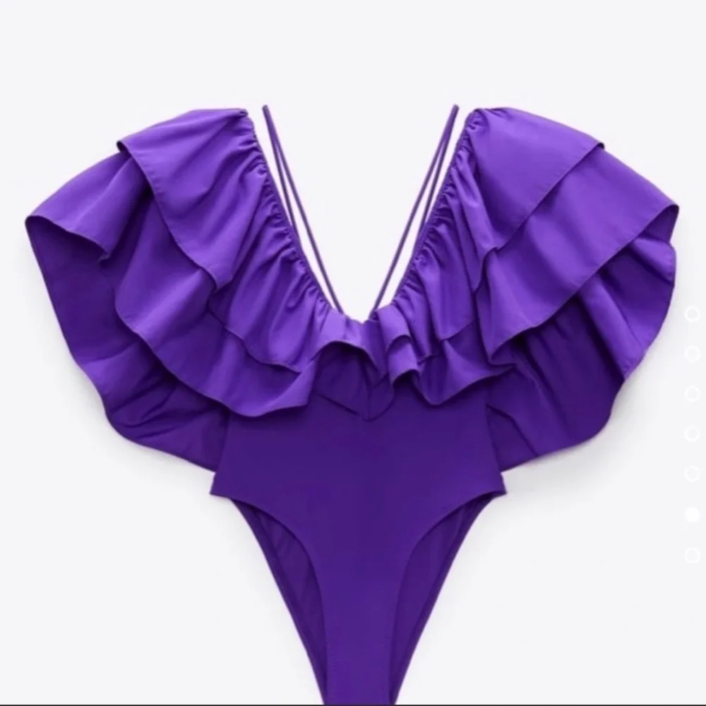 Zara Large Ruffle Swimsuit. NWT. Size Small